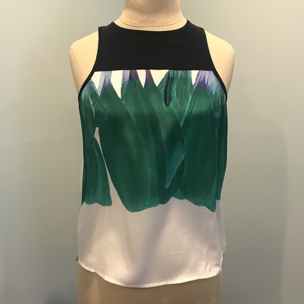 Tibi Silk Racerback Sleeveless Top Size 2
